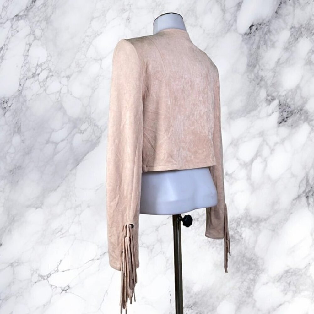 NBD Tyler Fringe Jacket - Blush Nude - Picture 9 of 12